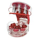 Cherry Stoner Remover,Cherry Seed Remover Multi Cherry Pitter Cherry Stone Seed Removal Core Easy Squeeze with Grip 6 Cherries Pitter Red