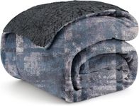 Cloth Fusion 400 GSM All Season Sherpa Fleece Blanket Double Bed, Soft AC Quilt/Comforter for Summer/Winter/Monsoon (88X90 Inches, Smoky Blue)
