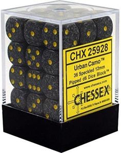 Chessex CHX 25928 Speckled 12mm d6 Urban Camo (36 )