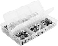 BEADNOVA 60pcs 8mm Tibetan Silver R