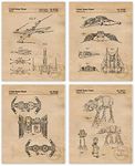 Vintage Star Vessels Patent Prints,