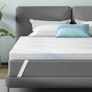 BedStory Surmatelas 140 x 200 | sur-Matelas 2 Personnes Mémoire de Forme Gel | Soutien Ergonomique | Housse Hypoallergénique Amovible et Lavable | Épaisseur 7 cm