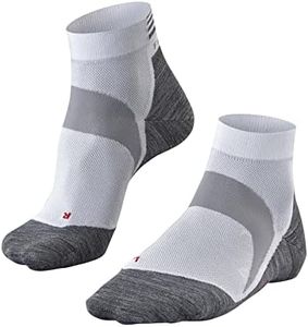 FALKE Unisex BC6 Pro Short Cycling Socks, Quarter Length, Ultra Thin Cushion, Breathable Quick Dry, Lyocell, White (White-Mix 2020), 10.5-11.5, 1 Pair