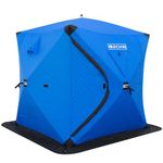 DARCHEN Ice Fishing Tent Insulated 3-Layers Thickened Ice Fishing Shelter for 3-4 Person Thermal Ice Fishing Shanty with Insulated Layer for Ice Fishing Winter Fishing Gear & Accessories