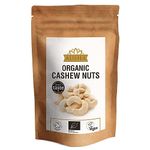 Ausha Organic Cashew Nuts Whole 500g - Raw - 1* Star Winner GREAT TASTE AWARD, Premium Quality - Soil Association Certified - Cashew Milk, Butter