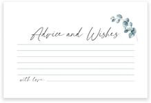 Watercolor Advice and Wishes Cards, 50 Pack,Double Sided,4x6, Uncoated, Heavyweight Card Stock, Ideal for Weddings,Bridal Showers, Baby Showers, Thanksgiving, Christmas, other Parties and Celebrations