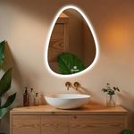 LUPPRA 18x24 Inch Wall-Mounted LED Mirror with Smart Sensor and 3-Color Light (Warm, White, Natural) | Mirror Light, Wash Basin Wall Mirror, Fancy Washbasin and Smart LED Design