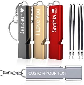 RSQGT Emergency Whistle, Personalized Whistle for Coaches, Custom Coach Whistle with Lanyard Gift for Outdoor Sports Camping Hiking Boating Hunting (Custom Whistle)