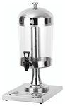 Andrew James Stainless Steel Silver Single Juice Dispenser and Beverage Dispenser 8 Liters - Juicer - 1 Year Warranty