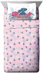 Jay Franco Disney Lilo & Stitch Paradise Dream Queen Sheet Set - 4 Piece Set Super Soft and Cozy Kid’s Bedding - Fade Resistant Microfiber Sheets (Official Disney Product)