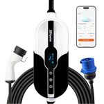 Zevpoint 7.2 kW Portable Smart EV Charger | Carry Bag+Wall Bracket+CEE Socket | 6m TPU Cable, Adjustable Power (6-32A) | 10+ Advanced Safety Features | IP66 Waterproof | Upto 5-yr Warranty | Aveo Pro
