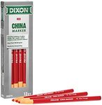 Dixon Industrial Phano Peel-Off China Marker Pencils, Red, 12-Pack (00079)