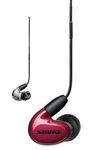 Shure AONIC 5 Wired Sound Isolating Earbuds, High Definition Sound + Natural Bass, Three Drivers, Secure in-Ear Fit, Detachable Cable, Durable Quality, Compatible with Apple & Android Devices - Red