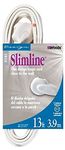 Slimline 2237 Flat Plug Extension Cord, 2-Wire, 13-Foot, White