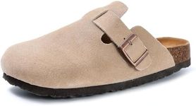 UAAQV Womens Cow Suede Leather Clog