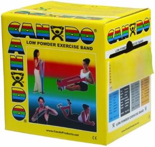 CanDo Low Powder Exercise Band, 50 yard roll, Yellow: X-Light