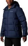 Columbia Men’s Pike Lake Hooded Winter Jacket, Water repellent & Breathable, Collegiate Navy , Large