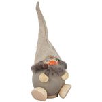 German Incense Smoker Forest Dwarf stonegray, Height 19 cm / 8 inch, Original Erzgebirge by Seiffener Volkskunst SV 19034