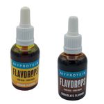 Flavdrops Food and Drink Flavouring Bundle Consisting of 1 x 50ml MyProtein Chocolate and 1 x 50ml Myprotein Banana Flavdrops