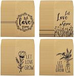 240 PCS Let Love Grow Seed Packets Small Self-adhesive Kraft Envelopes Seeds Storage Paper Packets Retro Seed Storage Envelopes for Baby Shower Wedding Home Garden Party Favors Gift Ideas, 2.4" x 3.5"