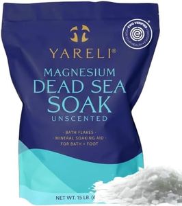 Yareli Magnesium Flakes, 15lb, Dead Sea Bath & Foot Soak, Alternative to Epsom Salt with Over 800,000mg of Magnesium Chloride Per Bag