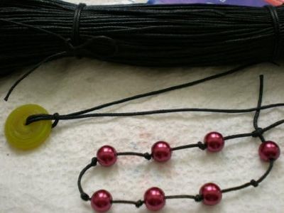 Bundle of 90 Feet Black Waxed Contton Beading Cord 1mm ~ Jewelry Findings ~