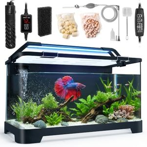 3.5 Gallon Aquarium Starter Kit, Acrylic Betta Fish Tank with Smart Heater