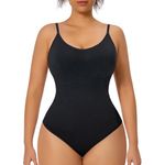 GOLD CARP Women Shaping Bodysuit Tummy Control Shapewear Adjustable Straps Body Shaper Leotard Sculpting Seamless Jumpsuit Black-thong M