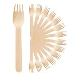 G 1 Forks | Bio-degradable | Wooden | Forks | Eco Friendly Disposable Forks | for Home Use, Party, Events | 100 Pieces