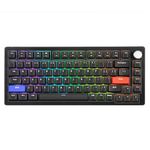 DrunkDeer A75 Mechanical Keyboard TKL Gaming Keyboards, Hyper Fast Magnetic-Switch RGB Wired USB Compact 82 Keys with Knob, Anti-Ghosting Spill-Resistant Black