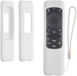 kwmobile Case Compatible with Samsung BN59-01432A / BN59-01432J / TM2360e Case - Soft Silicone Cover for Remote Control - White