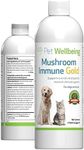 Pet Wellbeing Mushroom Immune Gold for Dogs & Cats - Vet-Formulated - Holistic Immune Support with Reishi, Maitake, Turkey Tail - Natural Herbal Supplement 8 oz (237 ml)