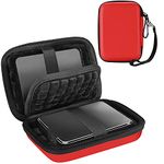 [Holds 2 Piece] ProCase External Hard Drive Case 2.5 Inch，Compatible for Seagate Expansion, Seagate Backup Plus, Canvio Basics Portable Hard Drive, WD Elements -Red