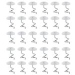 Zerodis 30pcs Clear Heads Twist Pins, Upholstery Twist Pins, Clear Heads Bed Skirt Pins for Sofa Covers Slipcovers Arm Armrest Covers