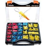 Wirefy Heat Shrink Wire Connectors - Electrical Terminals Kit - Marine Automotive Crimp Connector Assortment - Ring Fork Hook Spade Butt Splices - 22-10 Gauge - 540 PCS