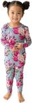 Posh Peanut Girls Pajamas - Soft, Viscose from Bamboo PJs for Kids - Matching, Long Sleeve Toddler Pajamas for Girls (3-4 Years) Lacey