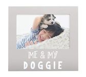 Pearhead Me & My Doggie Sentiment Photo Frame, Baby Shower, Best Friends, Gray