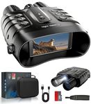 Sovonix Night Vision Goggles 4K 48MP, 10000mAh Rechargeable 8X Digital Zoom 7-Level IR Night Vision Binoculars Vista 600m can Save Photo and Video for Camping and Surveillance with 32GB Card