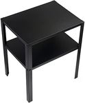 Bedside IKEA Cabinet KNARREVIK Black Metal Storage Decorative Coffee Table With Shelf