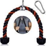 Tricep Rope Pull Down, Heavy Duty 27-inch Rope Length, Gym Accessories Coated Nylon Rope with Stainless Steel Snap Hook for Gym Workout Exercise