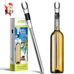 Wine Chiller - Wine Cooler Stick, 3 in 1 Stainless Steel Wine Bottle Chiller with Aerator and Pourer, The Best Holiday Gifts.