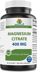 Brieofood Magnesium Citrate 400 mg (Elemental Mg) per Serving - 250 Tablets - Muscle Relaxation (Citrato de Magnesio), 1