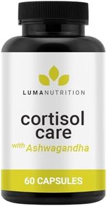 Luma Nutrition Cortisol Supplement - Ashwagandha Supplement + L-Theanine - Cortisol Reducer/Manager - 60 Capsules