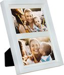 BD ART 17 x 23 cm (7 x 9-Inch) - Multiple Aperture Picture Frame for 2 Photos 4 x 6-Inch, WHITE