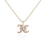 Juicy Couture Pendant Charms Goldtone Necklace, One Size, Metal, glass stone