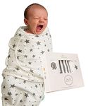 DaisyGro Baby Swaddle Wraps Certified Organic Cotton blanket Newborn 0-3 Months, Easy To Use Baby Blanket For Newborn, Lovely Baby Gifts, 3 Pack, British Seller