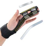 Finger Splint, Trigger Finger Splint, Boxer Break Metacarpal Brace, 2 Aluminum Plate Support, Adjustable Finger Extension Immobilization, for Finger Fracture,Sprain,Arthritis,Mallet Finger (2-fingers)