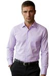 Louis Philippe Men Lilac Solid Full Sleeves Formal Shirt