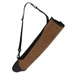 Konelia Archery Back Leather Arrow Quiver Arrow Holder Shoulder Hanged Target Shooting Quiver for Arrows with Front Pockets