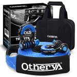 Otherya Heavy Duty Tow Strap Recovery Kit 3'' x 20 ft (35,000 lbs) -Break Strength, Triple Reinforced Loop + 3/4 Heavy Duty D Ring Shackles (2pcs) + Storage Bag